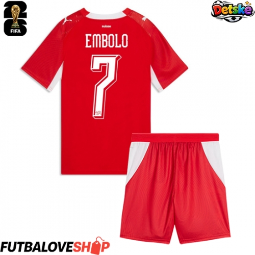 Dres Švajčiarsko Breel Embolo #7 Domáci pre deti MS 2026 Krátky Rukáv (+ trenírky)